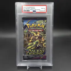 Pokemon XY Ancient Origins Primal Groudon Factory Sealed Booster Pack PSA 8 - Image 1