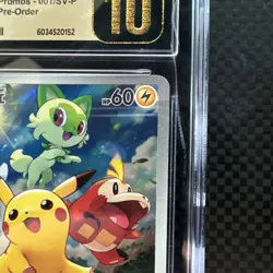 Pikachu Pre-Order Promo 001/SV-P Pokemon Chinese CGC Pristine 10 - Image 4