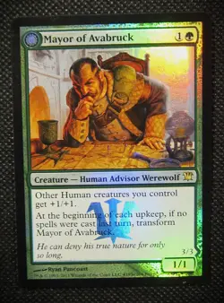 MTG FOIL MAYOR of AVABRUCK / HOWLPACK ALPHA Innistrad PROMO - Image 1