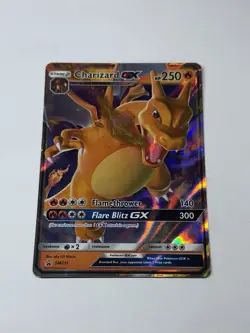 Pokemon TCG Sun & Moon Charizard GX SM211 Black Star Promo Full Art Holo Rare MP - Image 1