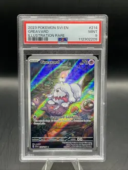 2023 POKEMON SVI EN-SCARLET & VIOLET ILLUSTRATION RARE #214 GREAVARD PSA 9 - Image 1