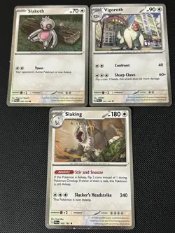 Pokemon Paldea Evolved - Slakoth Vigoroth Slaking - Cosmos Promo 160 161 162/193 - Image 1