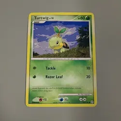 Pokemon Diamond and Pearl Turtwig #103/130 Non-Holo HP Creased - Image 1