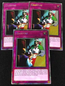 Yugioh Ceasefire RA03-EN105 1st Platinum Secret x3 (NM) - Image 1