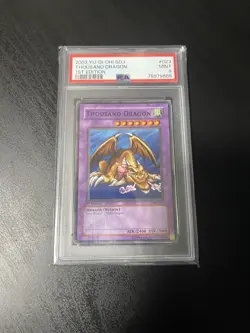 First Edition Thousand Dragon Yu Gi Oh PSA 9 Mint Condition 2003 sdj-023 - Image 2