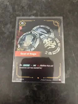 2025 League of Legends Riftbound TCG Seal of Rage Rare Card 040/298 - Image 1