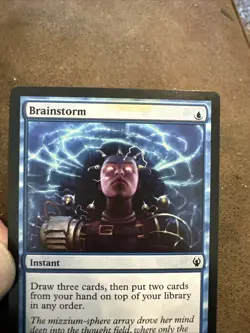 Mtg Magic Duel Deck Izzet Brainstorm Yellow Ink Misprint Error Card - Image 2