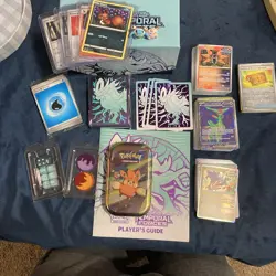 Pokemon Random Lot Cards Toys Dices Chips Sleeves Bundle - Image 1