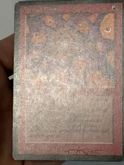 MTG - ARTIFACT BLAST- Signed by Mark Poole - Antiquities Vintage Magic Card - NM - Image 4