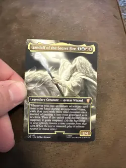 Mtg Magic LoTR Gandalf Of The Secret Fire Missing Hologram Misprint Error Card - Image 1