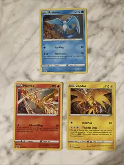 Zapdos Moltres Articuno Lot Cosmos Holo Pokemon Cards Near Mint ALL 3 - Image 1