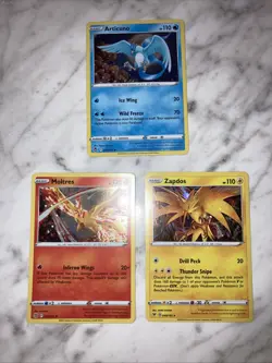 Zapdos Moltres Articuno Lot Cosmos Holo Pokemon Cards Near Mint ALL 3 - Image 2
