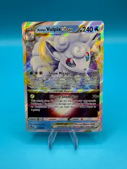 Alolan Vulpix VStar 034/195 Silver Tempest Holo Pokemon Card - Mint - Image 1
