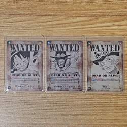 OP13-118 OP13-119 OP13-120 Wanted Poster Luffy Ace Sabo SP SEC JP One Piece Card - Image 1