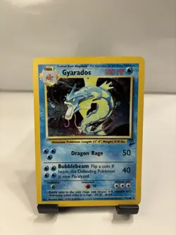 Pokemon TCG Gyarados Base Set 2 Holo Unlimited Rare Card 7/130 LP Condition - Image 1