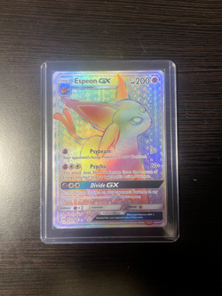 2017 Pokemon TCG Sun & Moon Espeon GX Rainbow Secret Rare Card 152/149 NEAR MINT - Image 1