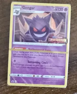 Sealed Gengar SWSH241 NM Mint Lost Origin Prerelease SWSH Promo Stamp Card - Image 1