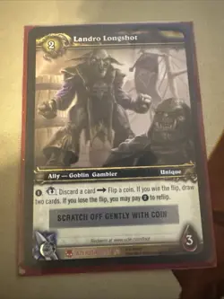 World of Warcraft WoW TCG Loot Card - Landro Longshot New Unscratched - Image 1