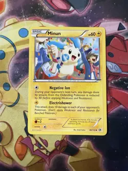 Pokemon TCG Minun 48/113 BW Legendary Treasures Regular Uncommon Card EN-LP 2013 - Image 1
