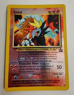 Entei Black Star Promo 34 Reverse Holo Pokemon Card - Image 1