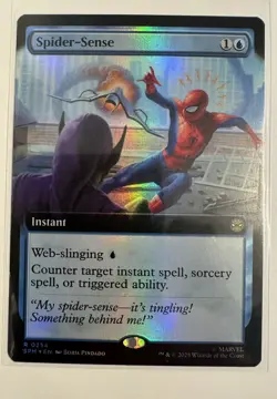 Spider-Sense (Extended Art) Foil 0254 Marvel's Spider-Man MTG NM - Image 1