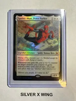 Spider-Man, Peter Parker (0004) Foil x1, MTG, Spider-Man: Eternal Legal, SPE, NM - Image 1
