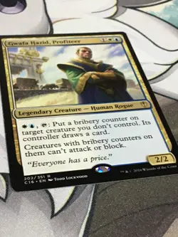C5967 MAGIC MTG COMMANDER 2016 GWAFA HAZID, PROFITEER #202 NM RARE - Image 2