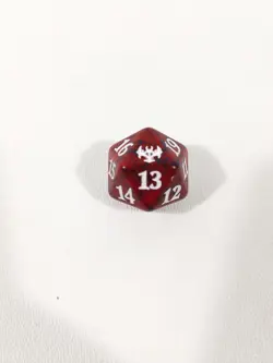 MTG d20 Spindown 20-sided Life Counter die dice Innistrad Crimson Vow Red - Image 1