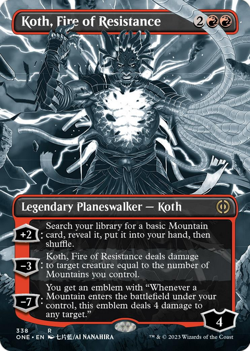 Koth, Fire of Resistance Borderless Manga Phyrexia: All Will Be One MTG Rare - Image 1