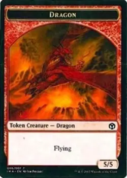 Dragon Token (006) Light Play, English Magic the Gathering MTG Iconic Masters - Image 1
