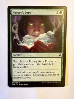 MTG Nature's Lore 244/361 Commander Legends Battle for Baldur's Gate Magic NM - Image 1