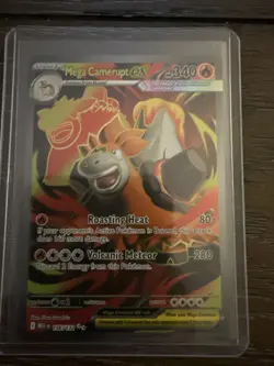 2025 Pokemon Mega Camerupt EX 156/132 Secret Rare Holo English NM Raw - Image 1