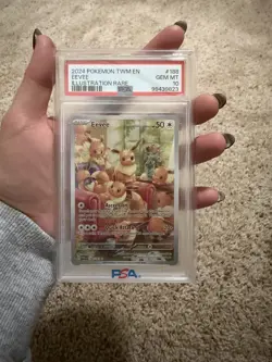 PSA 10 Eevee 188/167 Twilight Masquerade Illustration Rare Pokemon - Image 1