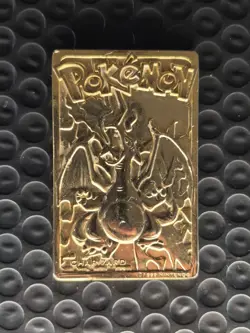 1999 Pokemon Gold Plated Charizard Burger King - Image 1