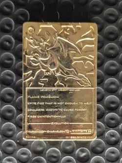 1999 Pokemon Gold Plated Charizard Burger King - Image 3