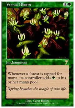 1x Vernal Bloom Light Play, English 7th Edition MTG Magic - Image 1