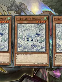 YuGiOh Mulcharmy PLAYSET Fuwalos L5DD-ENC16 3x Common 1st Edition - Image 2