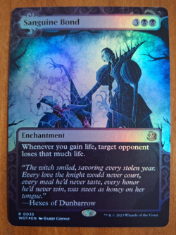 Sanguine Bond WOT 035 Foil Rare Wilds of Eldraine: Enchanting Tales NM MTG - Image 1