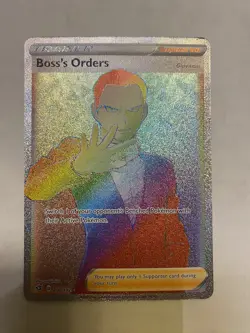 Pokemon TCG Boss's Orders 200/192 Rebel Clash Rainbow Rare Card - Image 1