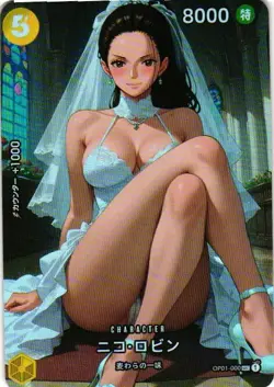 NICO ROBIN ONE PIECE Holographic Custom Goddess Story Anime Collectible Card - Image 1
