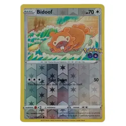 Pokemon TCG Bidoof Peelable Hidden Ditto Card #059/078 Pokemon Go Reverse Holo - Image 1