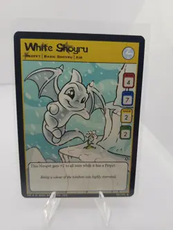 White Shoyru 32/150 Neopets TCG Hannah and the Ice Caves RARE Card Game - Image 1