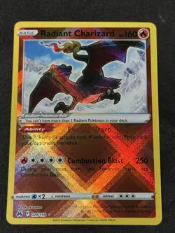 Pokemon TCG Radiant Charizard Crown Zenith Holo Card 020/159 NM Condition - Image 1