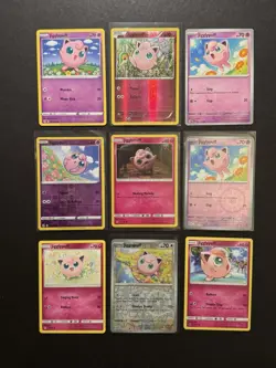 9 Jigglypuff Pokemon Card Collection Reverse Holo Fairy XY SM SWSH SV PTCG - Image 1