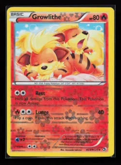 Growlithe RC4/RC25 Legendary Treasures: Radiant Collection Pokemon Card - Image 1