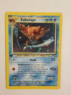 KABUTOPS 6/75 1st Edition Holo Rare Neo Discovery Pokemon Card Light Play - Image 1