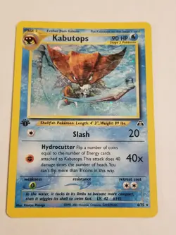 KABUTOPS 6/75 1st Edition Holo Rare Neo Discovery Pokemon Card Light Play - Image 3