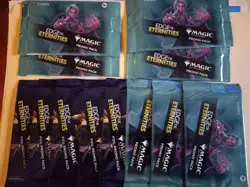 MTG EDGE OF ETERNITIES 5 FOIL PROMO AND 7 PROMO BOOSTER PACKS LOT OF 12 - Image 1