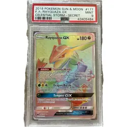 Pokemon TCG Rayquaza GX Holo Ultra Rare Card Celestial Storm 109/168 Psa 9 - Image 1