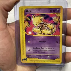 Abra 93/165 Pokemon Expedition Base Unlimited Ereader Vintage LP+ E-Reader Card - Image 1